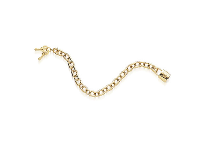 Gold Plated Key Charm Bracelet